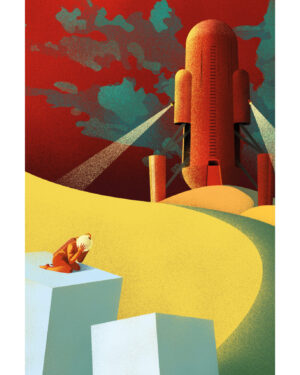 LEM - plakat Przemek Debowski - Niezwyciezony-bez-podpisu