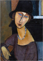 Jeanne Hébuterne w kapeluszu i naszyjnikiem Amedeo Modigliani