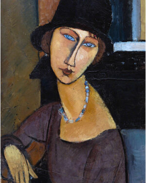 Jeanne Hébuterne w kapeluszu i naszyjnikiem Amedeo Modigliani